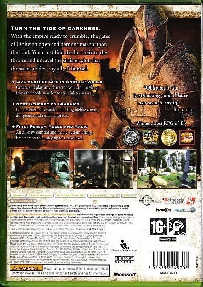 The Elder Scrolls IV Oblivion - XBOX 360 (B Grade) (Genbrug)